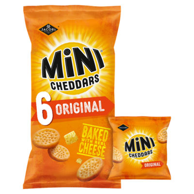 Jacob's Original cheese snack biscuits 6x23g multipack, UK version
