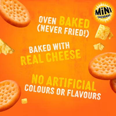 Jacob's Mini Cheddars cheese snack biscuits 12x23g multipack, UK version