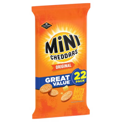 Jacob's Original Cheese Snack Biscuits 22x23g multipack, UK version