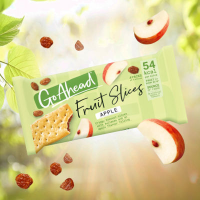 Go Ahead apple crispy fruit slices snack bars 174.4g - British product
