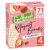 Go Ahead strawberry fruit yogurt breaks snack bars 142g multipack, UK version