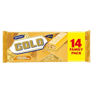 McVitie's Gold Caramel Biscuit Bars 14 Pack, imported from the UK