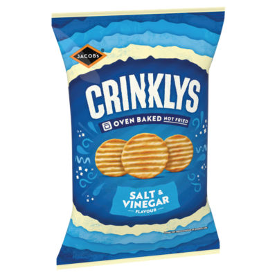 Jacob's Crinklys Salt & Vinegar 150g, UK version
