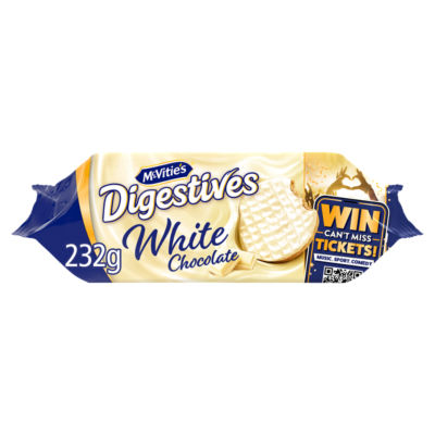 McVitie's white chocolate digestive biscuits 232g, imported from the UK
