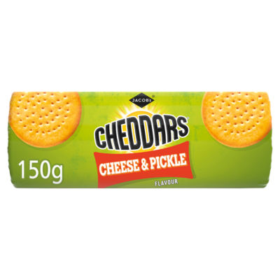 Jacob's Cheddars cheese & pickle flavour cheese biscuits 150g, UK version