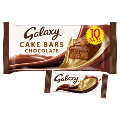 Galaxy milk chocolate cake bar multipack 10 x 28.7g, UK version