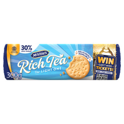 McVitie's Rich Tea The Light One biscuits 300g, imported from the UK