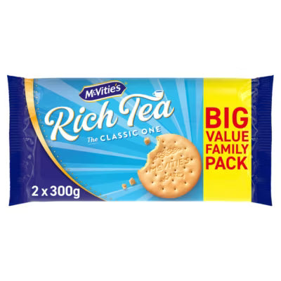 McVitie's Rich Tea Classic biscuits 600g twin pack, imported from the UK