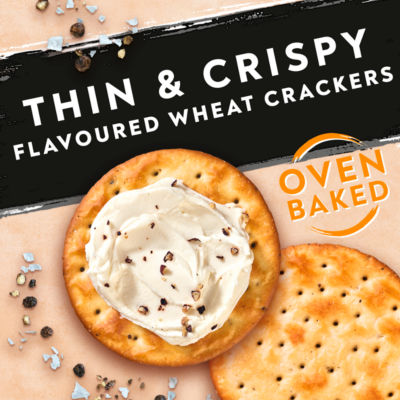 Jacob's Salt & Cracked Black Pepper Crackers 200g, UK version
