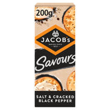 Jacob's Salt & Cracked Black Pepper Crackers 200g, UK version