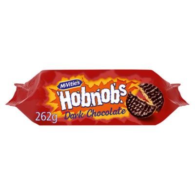 McVitie's dark chocolate hobnobs biscuits 262g, imported from the UK