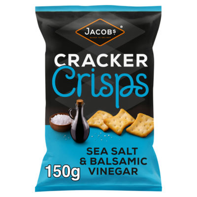 Jacob's Cracker Crisps Salt & Balsamic 150g, UK version