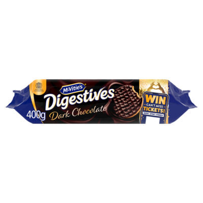 McVitie's dark chocolate digestive biscuits 400g, imported from the UK