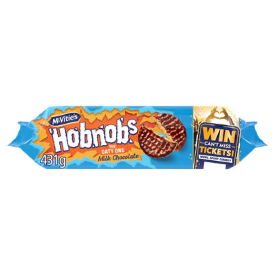 McVitie's milk chocolate hobnobs biscuits 431g, imported from the UK