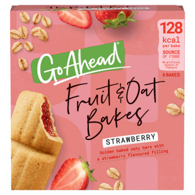 Go Ahead strawberry oat bakes snack bars 210g multipack, UK version