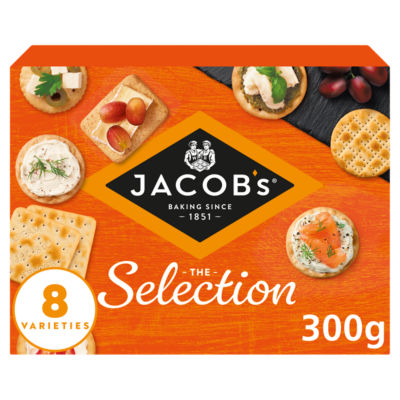 Jacob's biscuits for cheese 8 variety assortment 300g, UK version