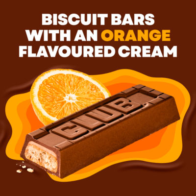 McVitie's Club Orange biscuit bars 154g multipack, imported from the UK