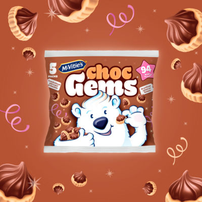 McVitie's Iced Gems chocolate biscuit snacks 19g packs, imported from the UK