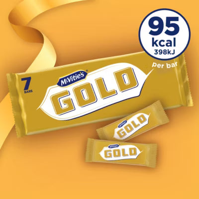 McVitie's Gold Caramel Flavour Biscuit Bars 124g, imported from the UK