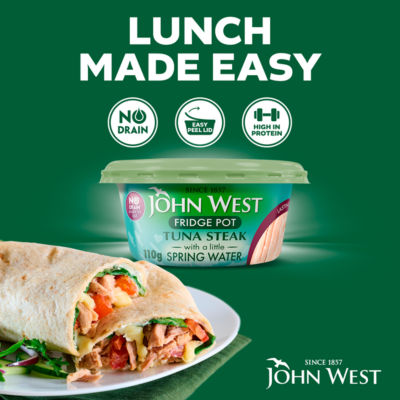 John West Tuna Steak Pots Spring Water 3 x 110g, UK version