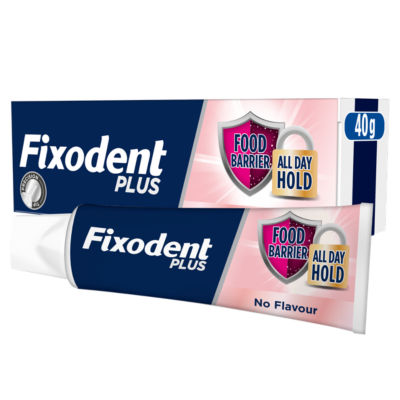 Fixodent Plus Food Barrier denture adhesive cream 40g - British product