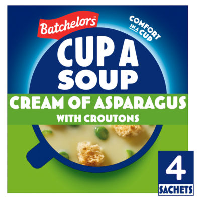 Batchelors cream of asparagus instant soup 4 sachets 117g - British product