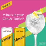Schweppes Slimline Tonic Water 12 x 150ml cans (British brand)