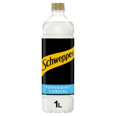 Schweppes peppermint flavour cordial 1L (British brand)