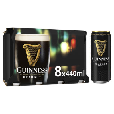 Guinness Draught stout beer 8x440ml cans - British product