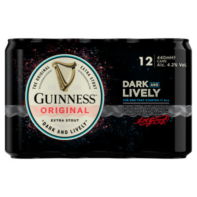 Guinness Original Extra Stout beer 12 x 440ml case, UK version
