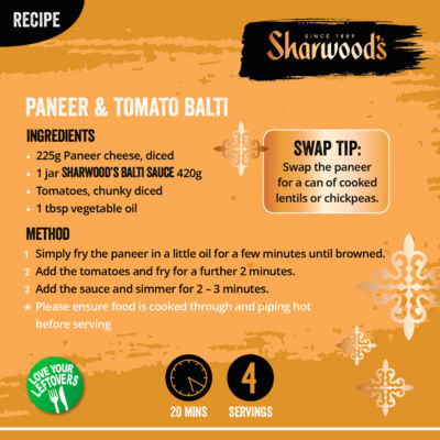 Sharwood's Indian Balti curry cooking sauce 420g (British brand)