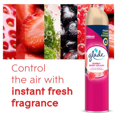 Glade Aerosol Air Freshener Bubbly Berry Splash 300ml, UK version
