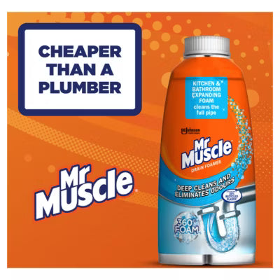 Mr Muscle Foamer sink and drain unblocker 500ml, imported from the UK