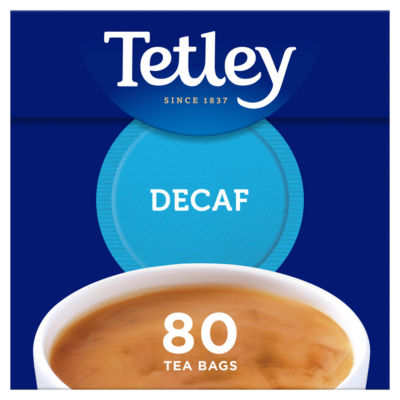 Tetley decaf tea bags 250g (British brand)