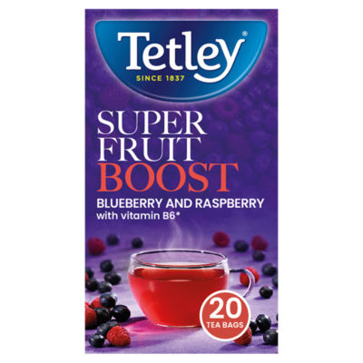 Tetley blueberry raspberry tea bags 20 bags 40g British brand