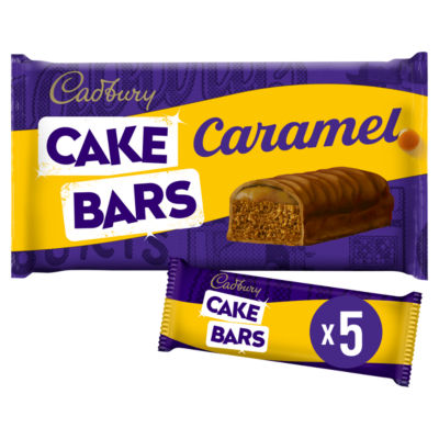 Cadbury caramel cake bars 5 pack - British product