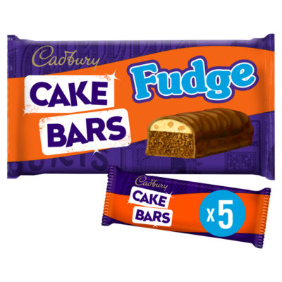 Cadbury milk chocolate fudge cake bars 5 pack - British product