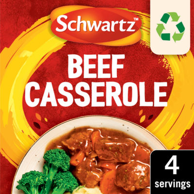 Schwartz beef casserole recipe mix 38g (British brand)