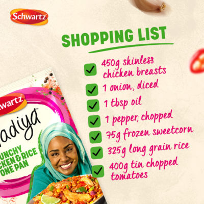 Schwartz Nadiya Recipe Mix Chicken Rice 25g (British brand)