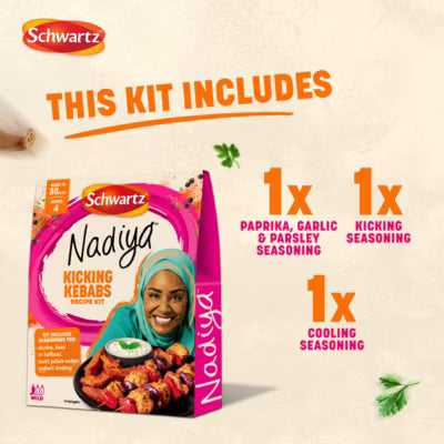 Schwartz Nadiya Kicking Kebabs recipe kit 75g (British brand)