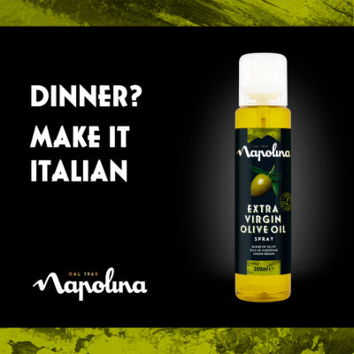 Napolina Extra Virgin Olive Oil Spray 200ml, imported from the UK