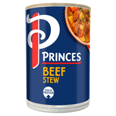 Princes Beef Stew with Peas and Carrots 392g, imported from the UK