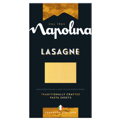Napolina lasagne sheets 375g, imported from the UK