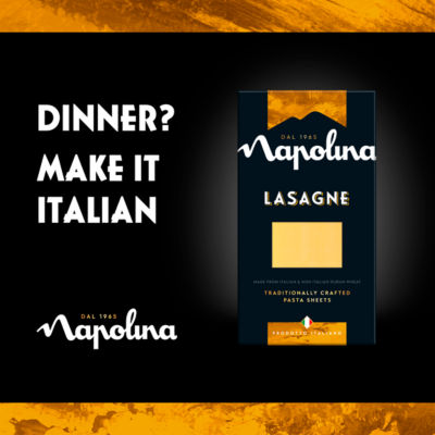 Napolina lasagne sheets 375g, imported from the UK