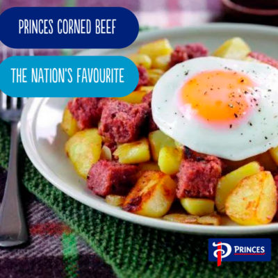 Princes corned beef 340g, imported from the UK