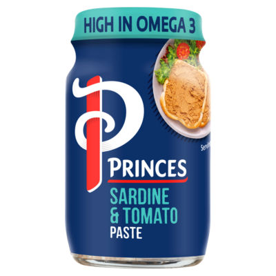 Princes Sardine and Tomato Fish Paste 75g, imported from the UK