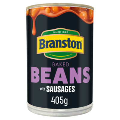Branston baked beans with sausages 405g - British product