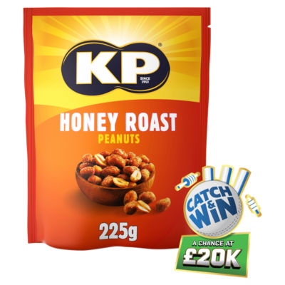 KP Honey Roast Peanuts 225g Premium Snack Pack, UK version