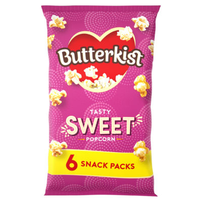 Butterkist sweet popcorn 6 pack - British product