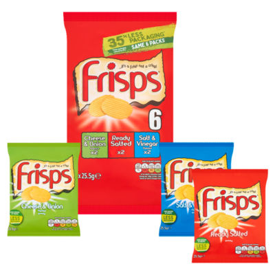 Frisps Variety Multipack Wheat Snack Crisps 6 Pack